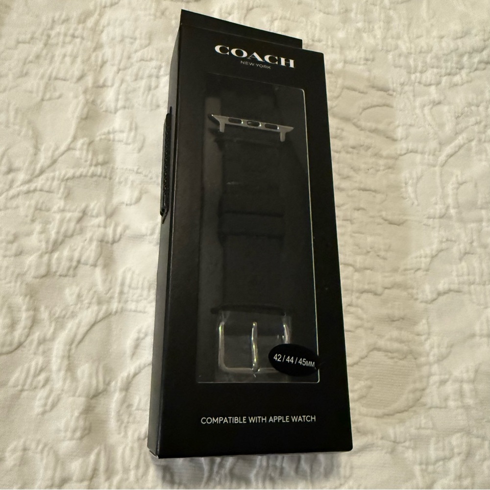 Coach Black Watch Band for Apple Watch - Picture 3 of 8